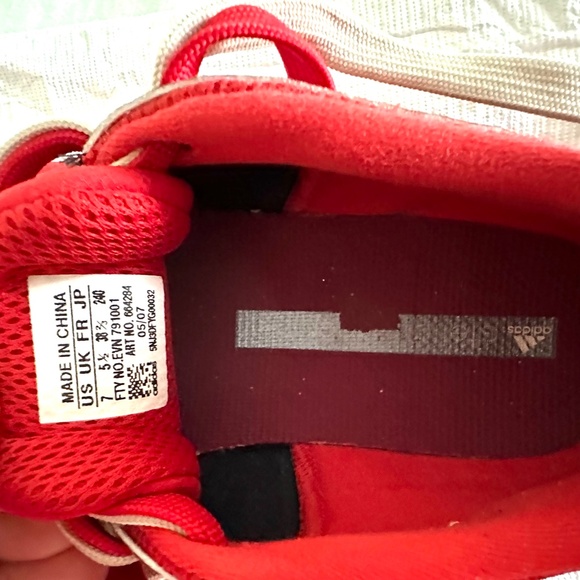 Stella McCartney Designer Red Addidas Runners Size 7 us - Picture 4 of 11